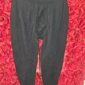 Smith's Workwear Men's Black Ribbed Thermal Pants Size Medium